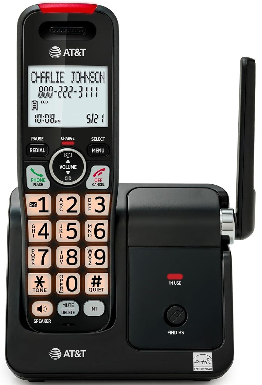 New AT&T EL2131-11 Cordless Landline Phone with Call Blocker, Caller ID, DECT